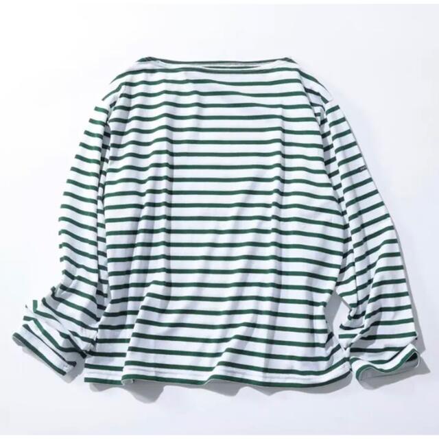 【ai様専用】OUTIL ウティTRICOT AAST バスクシャツ 1 白×緑 メンズのトップス(Tシャツ/カットソー(七分/長袖))の商品写真