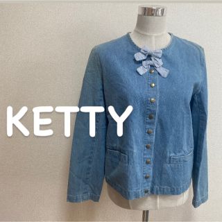 ケティ(ketty)の【古着】KETTY ケティ　ジャケット　アウター　レディース　Mサイズ(ノーカラージャケット)