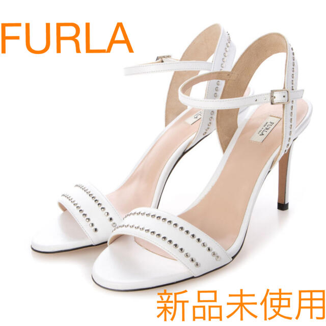 フルラ FURLA レザー スタッズ ストラップ サンダル ホワイト 白靴/シューズ