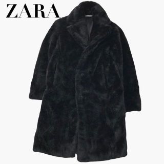 ザラ(ZARA)の☆ザラ☆　フェイクファーコート　ファージャケット　ブラック　大きめ　ボリューム(毛皮/ファーコート)