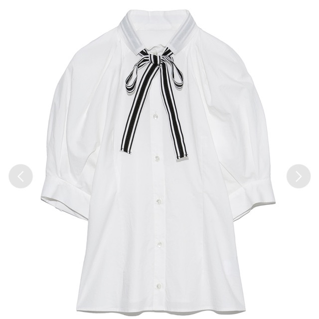 SNIDEL - 【51%オフ】【22SS商品】SNIDEL テープボウタイブラウス