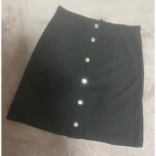 エイチアンドエム(H&M)の台形スカート　黒(ミニスカート)