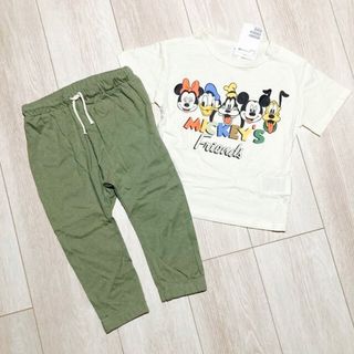 エイチアンドエム(H&M)のH&M キッズ★新品 Disney ディズニー ミッキー 上下 セットアップ(Tシャツ/カットソー)