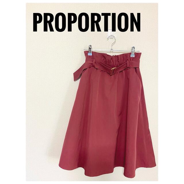 PROPORTION(プロポーション)のPROPORTION・フレアスカート(ワインレッド) レディースのスカート(ひざ丈スカート)の商品写真