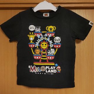 アベイシングエイプ(A BATHING APE)のBAPE遊園地MILOキッズTシャツ観覧車100cm黒A BATHING APE(Tシャツ/カットソー)