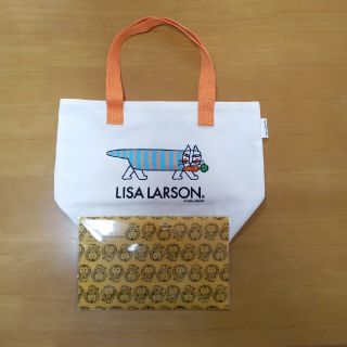 リサラーソン(Lisa Larson)の新品未使用  リサラーソン  ランチトートバッグとチケットファイルセット(弁当用品)