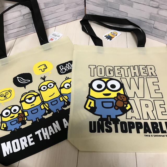 ☆新品・未使用☆ ミニオンズ　トートバッグ　2個セット エンタメ/ホビーのおもちゃ/ぬいぐるみ(キャラクターグッズ)の商品写真