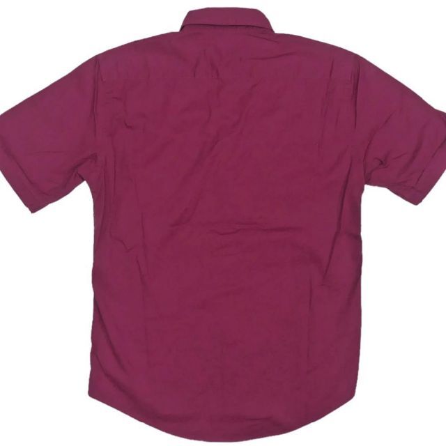 BURBERRY BLACK LABEL(バーバリーブラックレーベル)のバーバリー 廃盤 シャツ S えんじ 赤 メンズ半袖 ドレス HN1624 メンズのトップス(シャツ)の商品写真