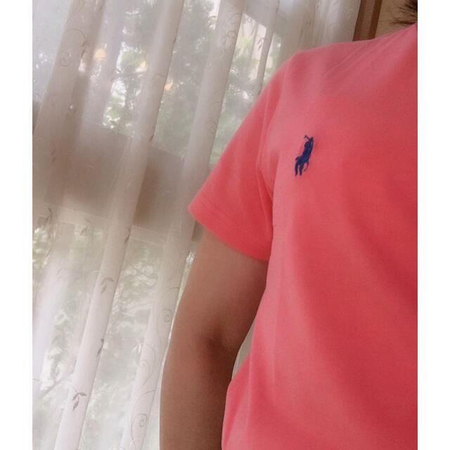 POLO RALPH LAUREN(ポロラルフローレン)のラルフローレンピンクVネック レディースのトップス(Tシャツ(半袖/袖なし))の商品写真