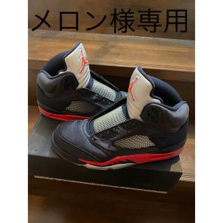 ナイキ(NIKE)のメロン様専用　NIKE AIR JORDAN 5 ブレッド　赤黒　サテン(スニーカー)