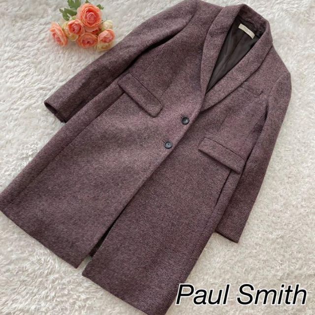 Paul Smith(ポールスミス)のコテツ様専用2点ポールスミス　チェスターコート　ロングコート　パープル　大きめ レディースのジャケット/アウター(チェスターコート)の商品写真