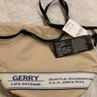 ジェリー(GERRY)の【新品】GERRY ジェリー　巾着バッグ　ユニセックス　男女兼用　ベージュ(ショルダーバッグ)