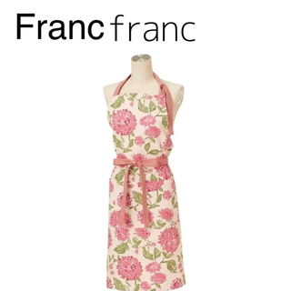 フランフラン(Francfranc)の【新品未使用】Francfranc フランフランエプロン 花柄 ピンク(その他)