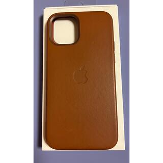 アップル(Apple)のiPhone12.12pro用Apple純正レザーケースsaddle brown(iPhoneケース)