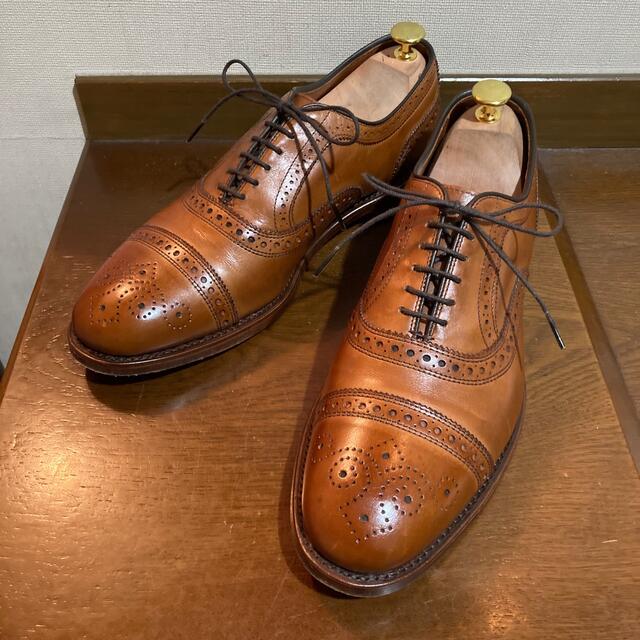 メンズ【使用1回】Allen Edmonds strand セミブローグドレスシューズ