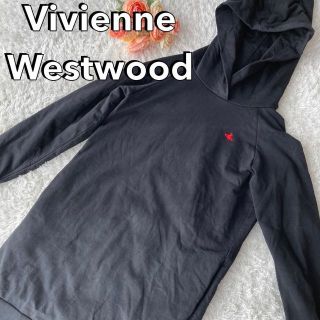 ヴィヴィアンウエストウッド(Vivienne Westwood)の美品☆ヴィヴィアンウエストウッド　パーカーワンピース　ワンポイント　刺繍(ひざ丈ワンピース)