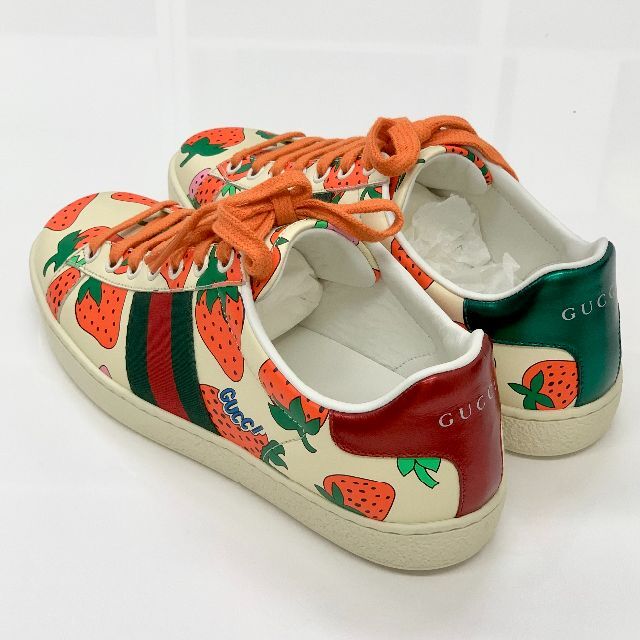 Gucci(グッチ)の4273 未使用 グッチ エース レザー イチゴ スニーカー レディースの靴/シューズ(スニーカー)の商品写真