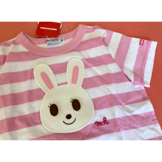 出色 ミキハウス 半袖 女の子 うさぎ Tシャツ カットソー チュニック