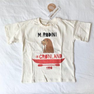 コドモビームス(こども ビームス)のmini rodini［ミニロディーニ］セイウチプリントTシャツ 116/122(Tシャツ/カットソー)