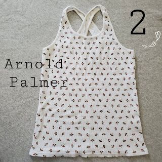 アーノルドパーマー(Arnold Palmer)のタンクトップ　ノースリーブ　アーノルドパーマー　白　ワッフル生地　ロゴ柄　2 M(タンクトップ)