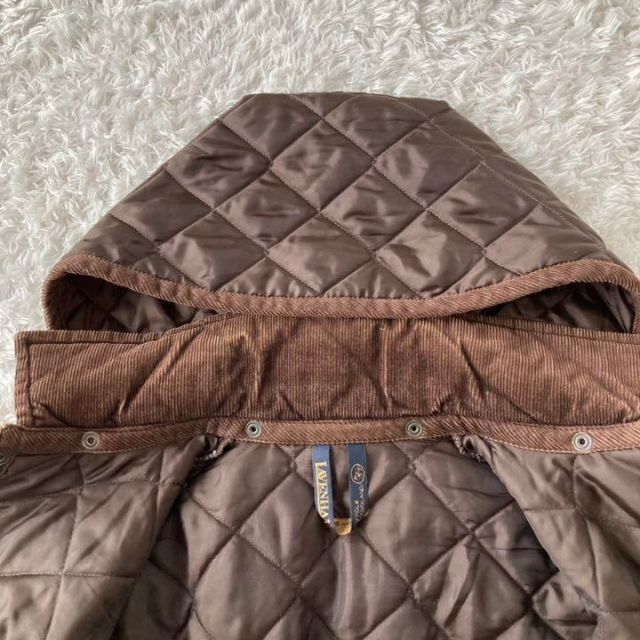 ラベンハム キルティングジャケット　コート　ブラウン フード　サイズ36