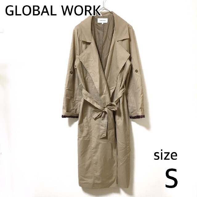 GLOBAL WORK(グローバルワーク)の美品♡トレンチコートGLOBAL WORKグローバルワーク春アウターSサイズ上着 レディースのジャケット/アウター(トレンチコート)の商品写真