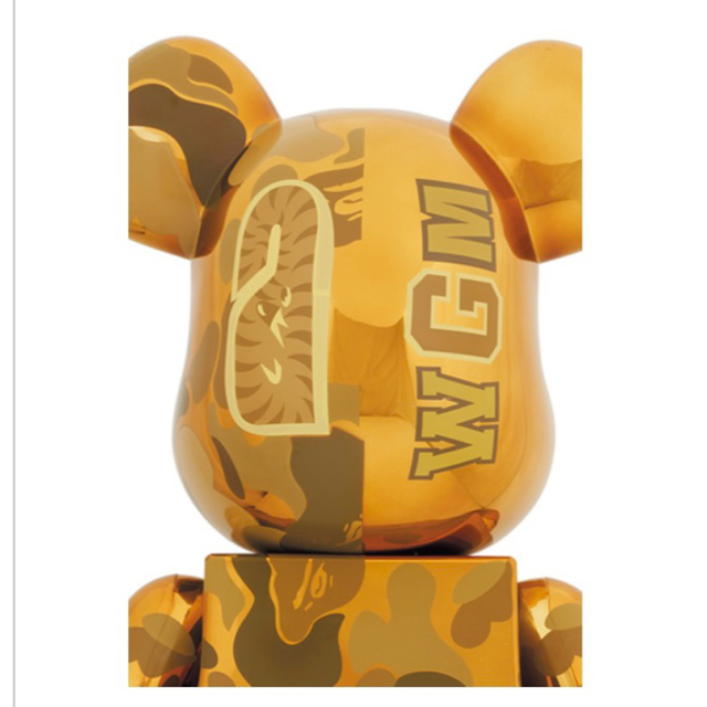 BE@RBRICK BAPE(R) CAMO SHARK 1000％ 金 & 銀