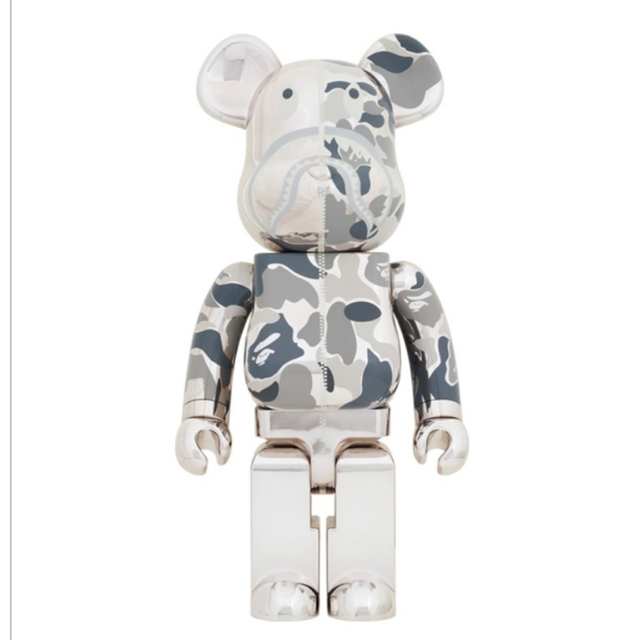 BE@RBRICK BAPE(R) CAMO SHARK 1000％ 金 & 銀