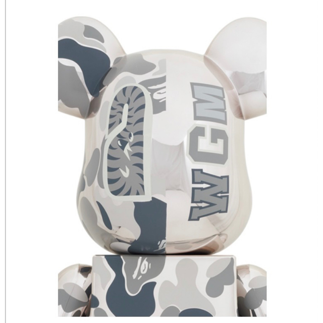 BE@RBRICK BAPE(R) CAMO SHARK 1000％ 金 & 銀