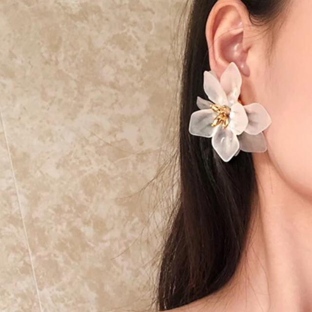 ZARA(ザラ)のフラワーピアス　ビック ハンドメイドのアクセサリー(ピアス)の商品写真