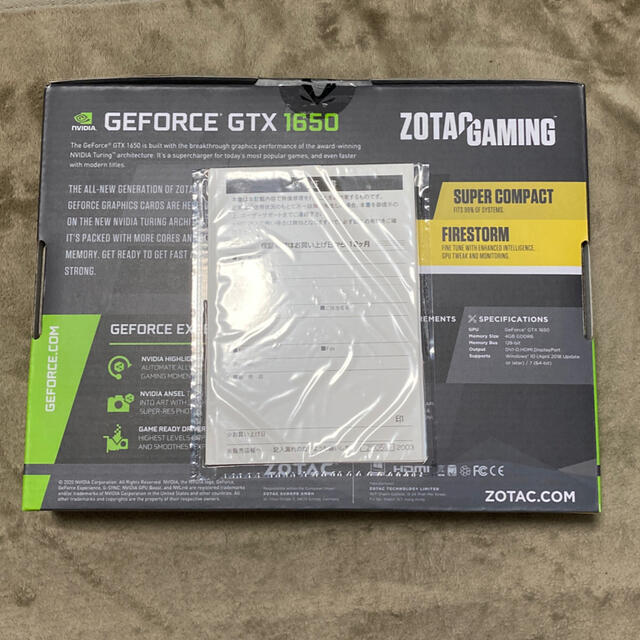 ZOTAC GAMING GeForce GTX 1650 LP GDDR6