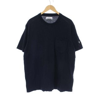 ストーンアイランド(STONE ISLAND)のストーンアイランド 半袖 Tシャツ カットソー ロゴ刺繍 3XL 紺 ネイビー(Tシャツ/カットソー(半袖/袖なし))