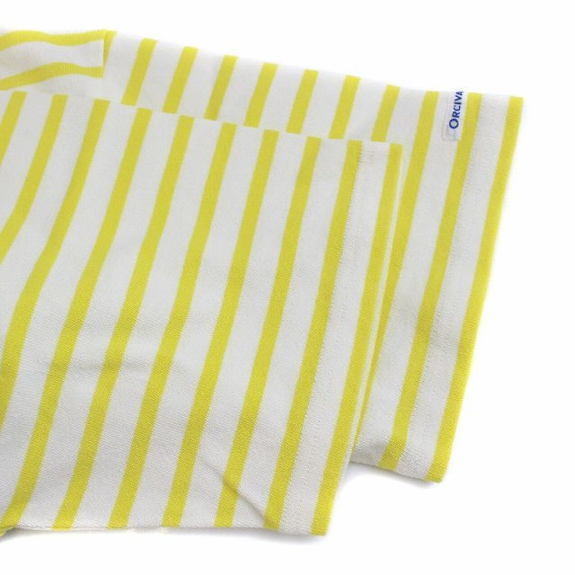 ORCIVAL(オーシバル)のオーチバル オーシバル バスクシャツ Tシャツ カットソー 半袖 4 黄色 白 メンズのトップス(Tシャツ/カットソー(半袖/袖なし))の商品写真