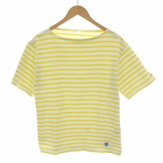 オーシバル(ORCIVAL)のオーチバル オーシバル バスクシャツ Tシャツ カットソー 半袖 4 黄色 白(Tシャツ/カットソー(半袖/袖なし))