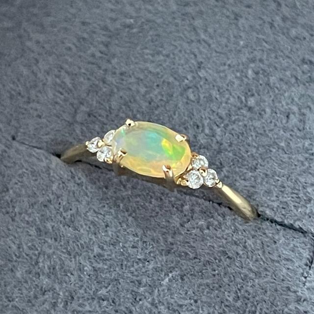 ビズー　FLAVIE フラヴィ　エチオピア産オパール　ダイヤモンド　指輪　リング 2