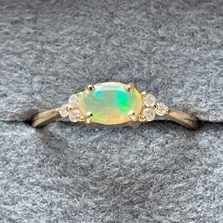 ビズー　FLAVIE フラヴィ　エチオピア産オパール　ダイヤモンド　指輪　リング