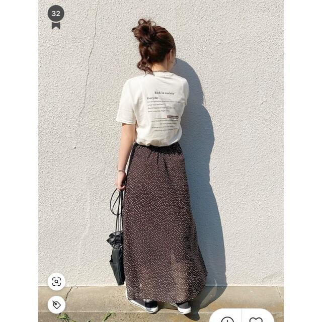 GU(ジーユー)のドットロングスカート レディースのスカート(ロングスカート)の商品写真