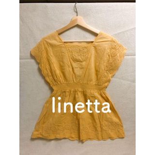 Linetta - linetta イエロー　レース　ブラウス