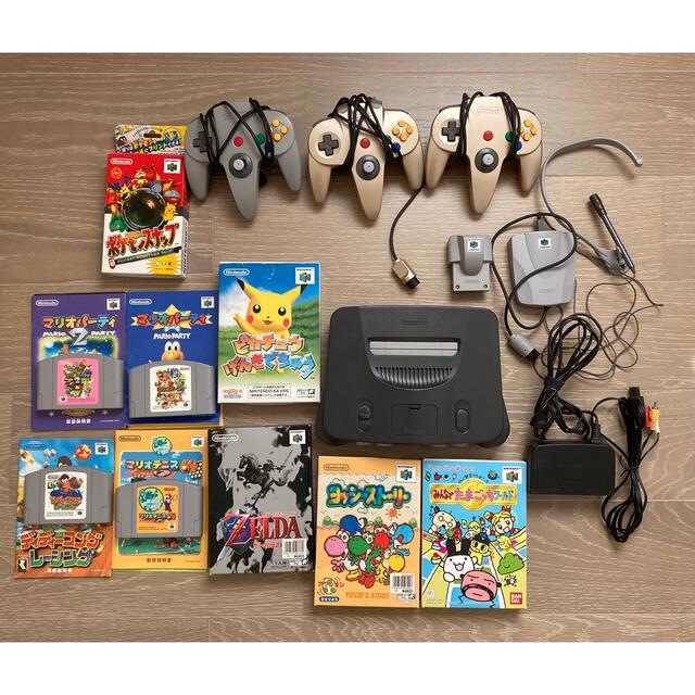NINTENDO 64 - Nintendo64ゲーム機本体 コントローラ ソフトセット