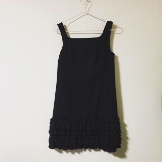 ジルスチュアート(JILLSTUART)の♡SALE♡新品未使用 JILL STUART ブラックフリルワンピース(ミニワンピース)