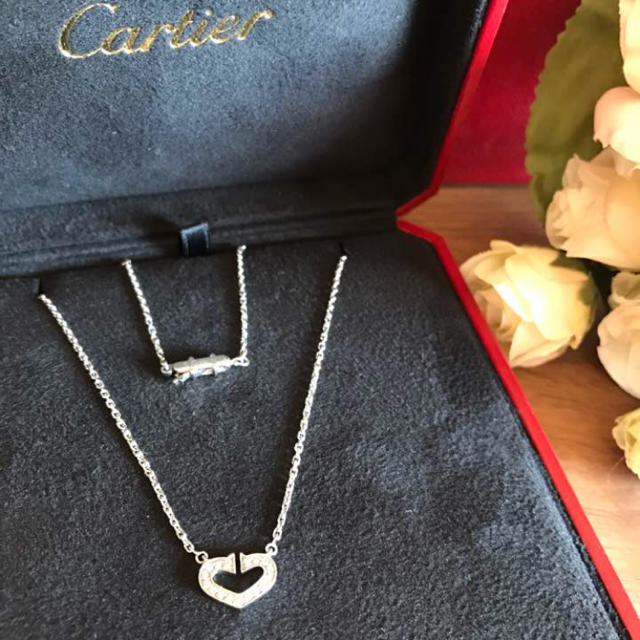 Cartier(カルティエ)のちーた様 専用♡ 12/26まで Cartier Cハートネックレス 正規品 レディースのアクセサリー(ネックレス)の商品写真