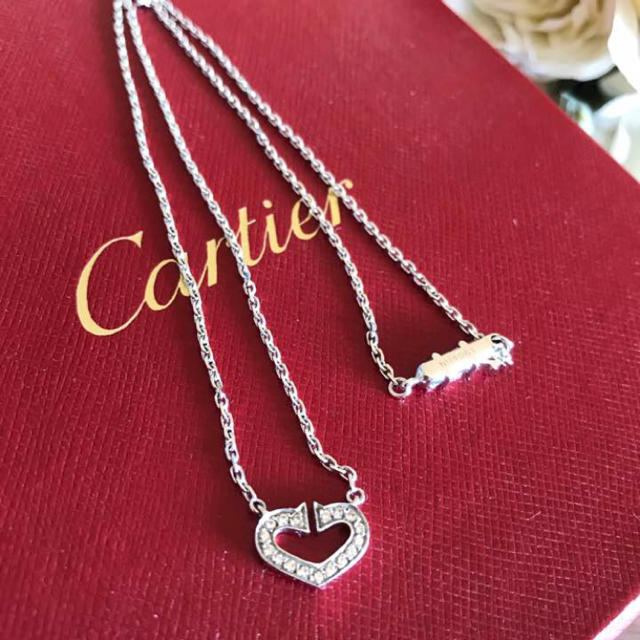 Cartier(カルティエ)のちーた様 専用♡ 12/26まで Cartier Cハートネックレス 正規品 レディースのアクセサリー(ネックレス)の商品写真