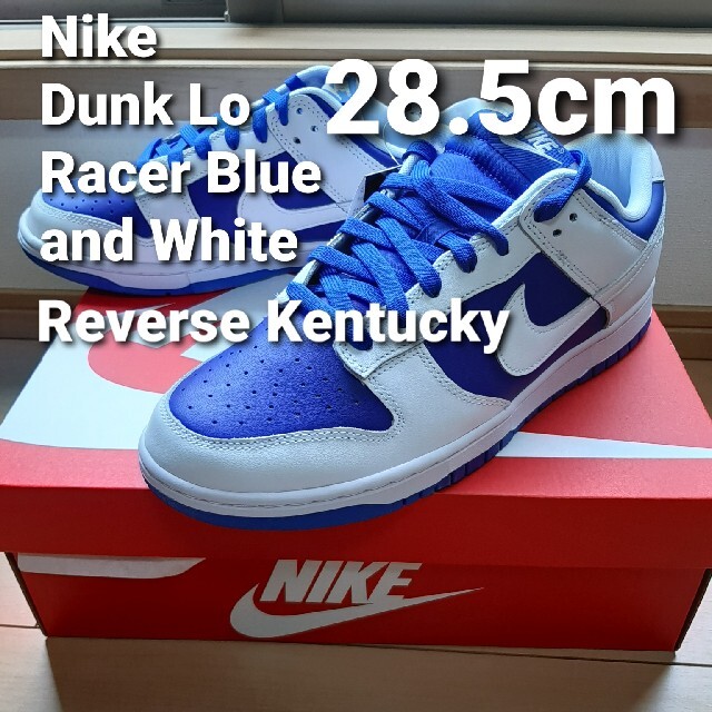 NIKE DUNK LO RACER BLUE AND WHITE