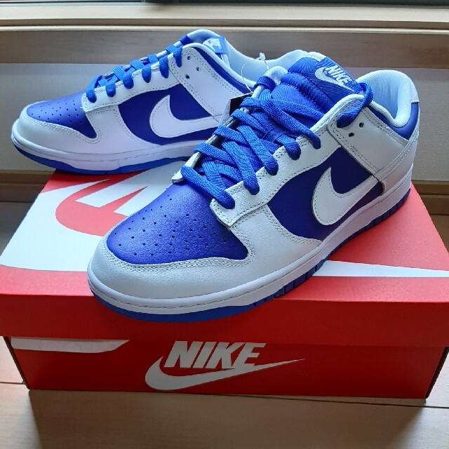 NIKE DUNK LO RACER BLUE AND WHITE