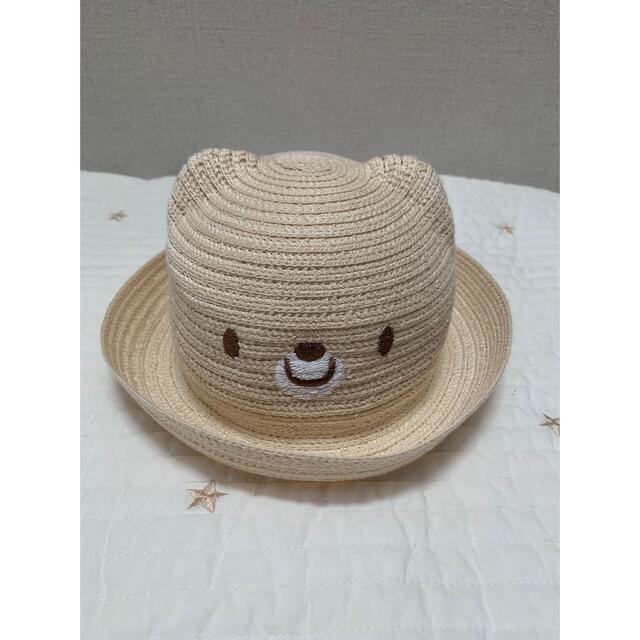 西松屋(ニシマツヤ)のくまちゃん帽子　ベビー　42サイズ キッズ/ベビー/マタニティのこども用ファッション小物(帽子)の商品写真