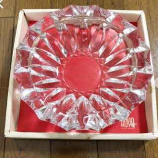 希少 昭和 レトロ 保谷クリスタル クリスタルガラス 灰皿 香炉 です