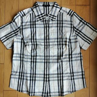 バーバリー(BURBERRY)の【37】バーバリー/BURBERRY ロゴ刺繍バーバリーチェックシャツ(シャツ/ブラウス(半袖/袖なし))