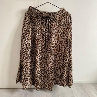 ザラ(ZARA)のレオパード プリーツスカート(ひざ丈スカート)