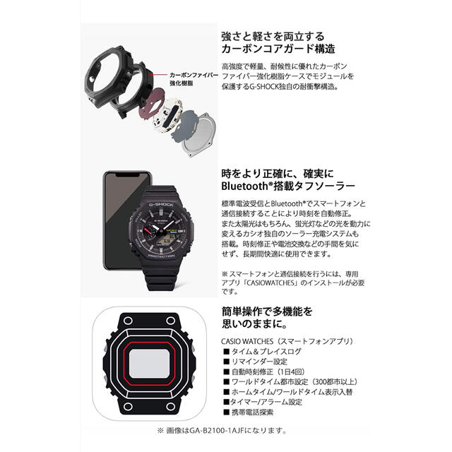 G-SHOCK(ジーショック)のG-SHOCK  Bluetooth GA-B2100-1A1JF メンズの時計(腕時計(デジタル))の商品写真
