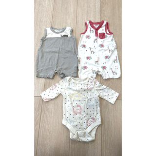 ベビーギャップ(babyGAP)のGAP Baby 0-3months ロンパース カバーオール 春夏　3枚セット(ロンパース)